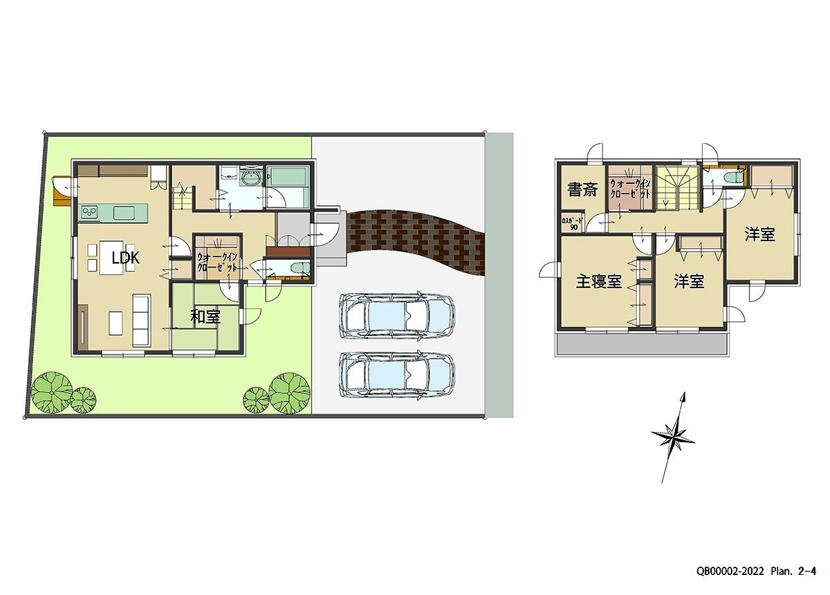 福山市神辺町川北５区画 戸建 区画番号No.2 間取り図