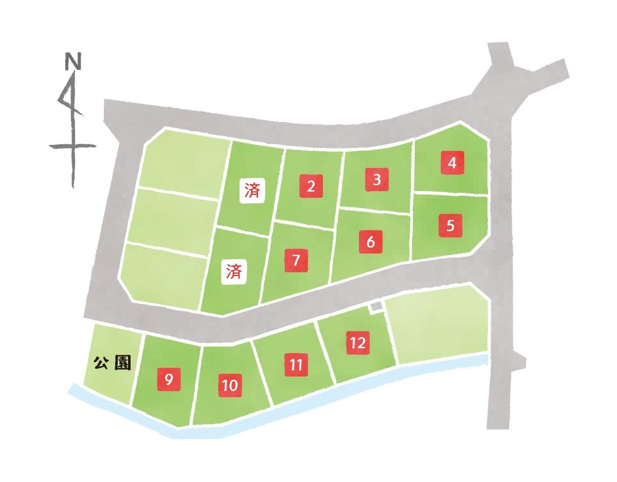 全区画50坪以上！ご家族が心地よく暮らせる理想の住まいを描いてみませんか。　