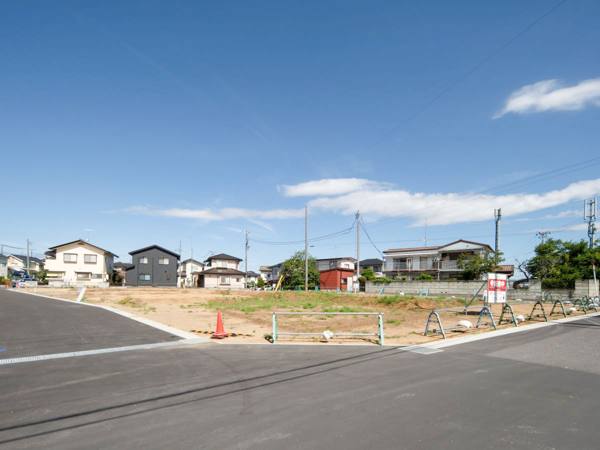 区画5付近から撮影した分譲地北側区画の様子です。　