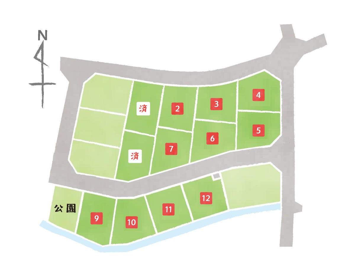 全区画50坪以上！ご家族が心地よく暮らせる理想の住まいを描いてみませんか。　