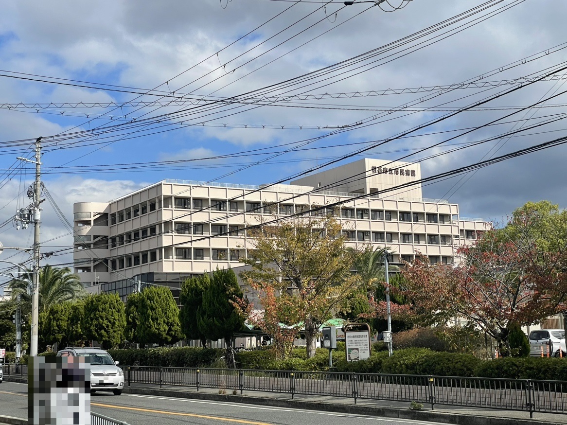 明石市立市民病院まで約750m（徒歩10分／車で約2分）　徒歩圏内にございますので、万が一の時も安心です♪