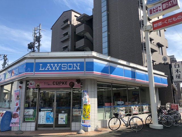 袋井市愛野 モデルハウス ローソン　袋井駅前通店まで約1.4km（車で約5分）　駅からも近く、駐車場も広いので、利便性が高いです。