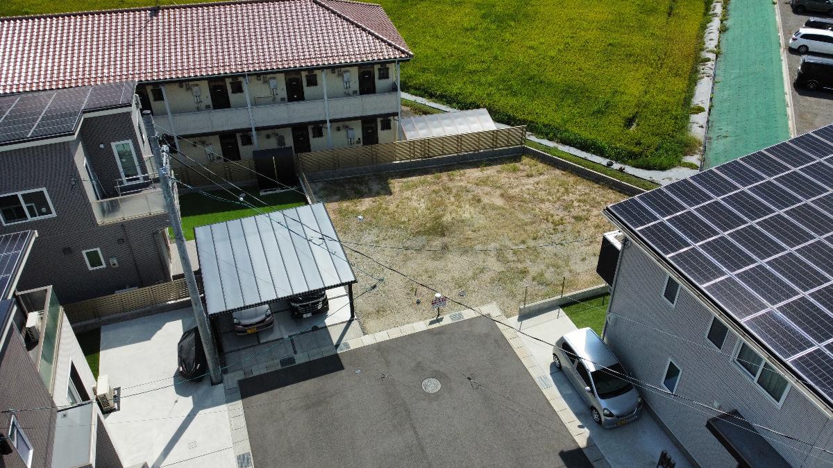 ラスト1区画＿建築前更地上空より　