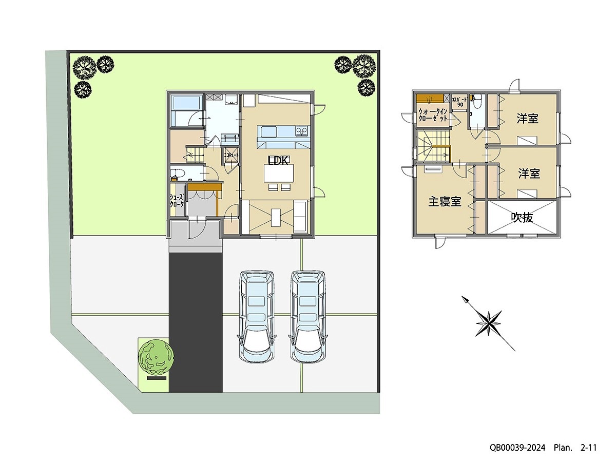 緑苑台ニュータウン西地区 戸建 区画番号No.24 間取り図