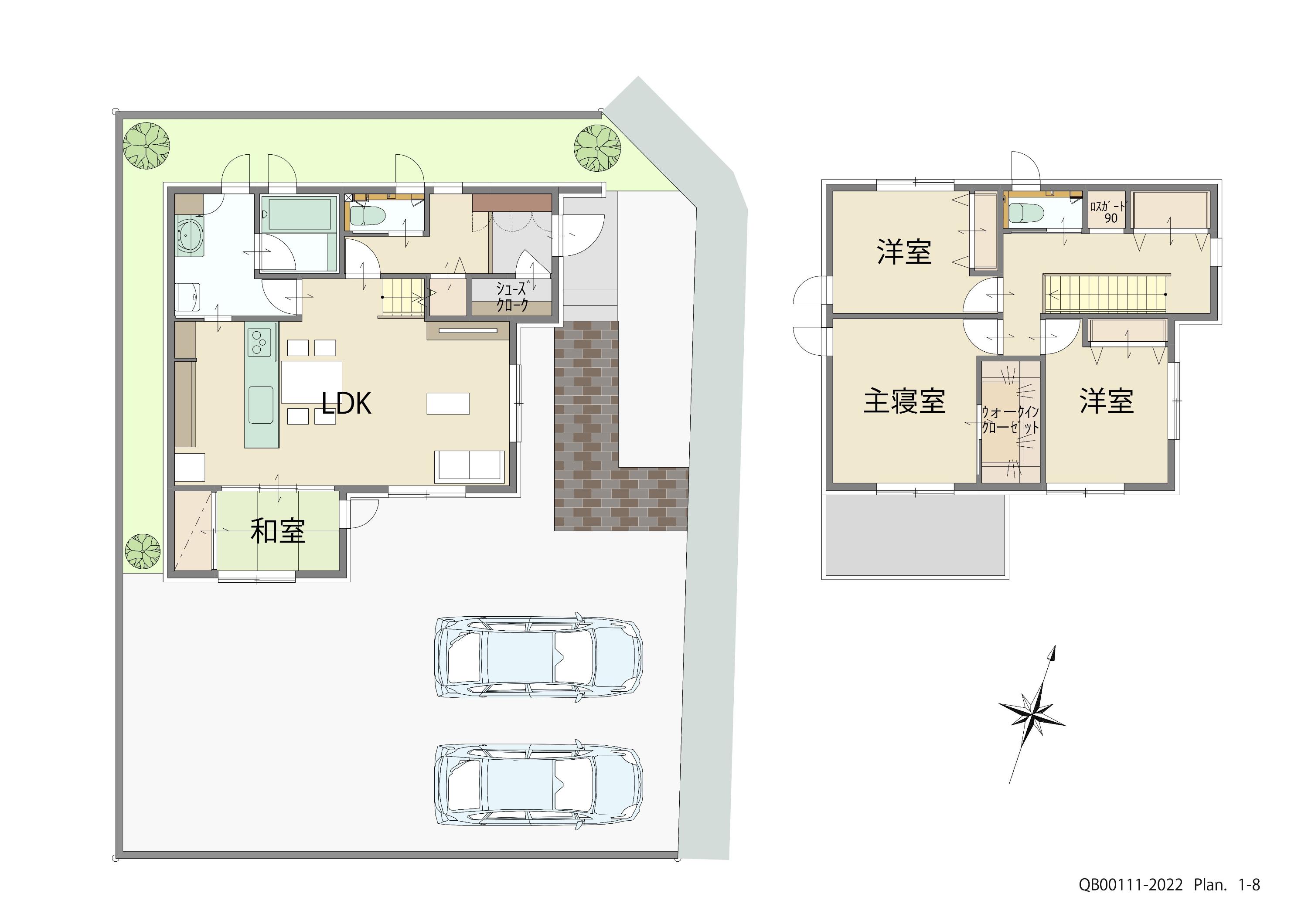 倉敷市船穂町船穂 戸建 区画番号No.１６ 間取り図