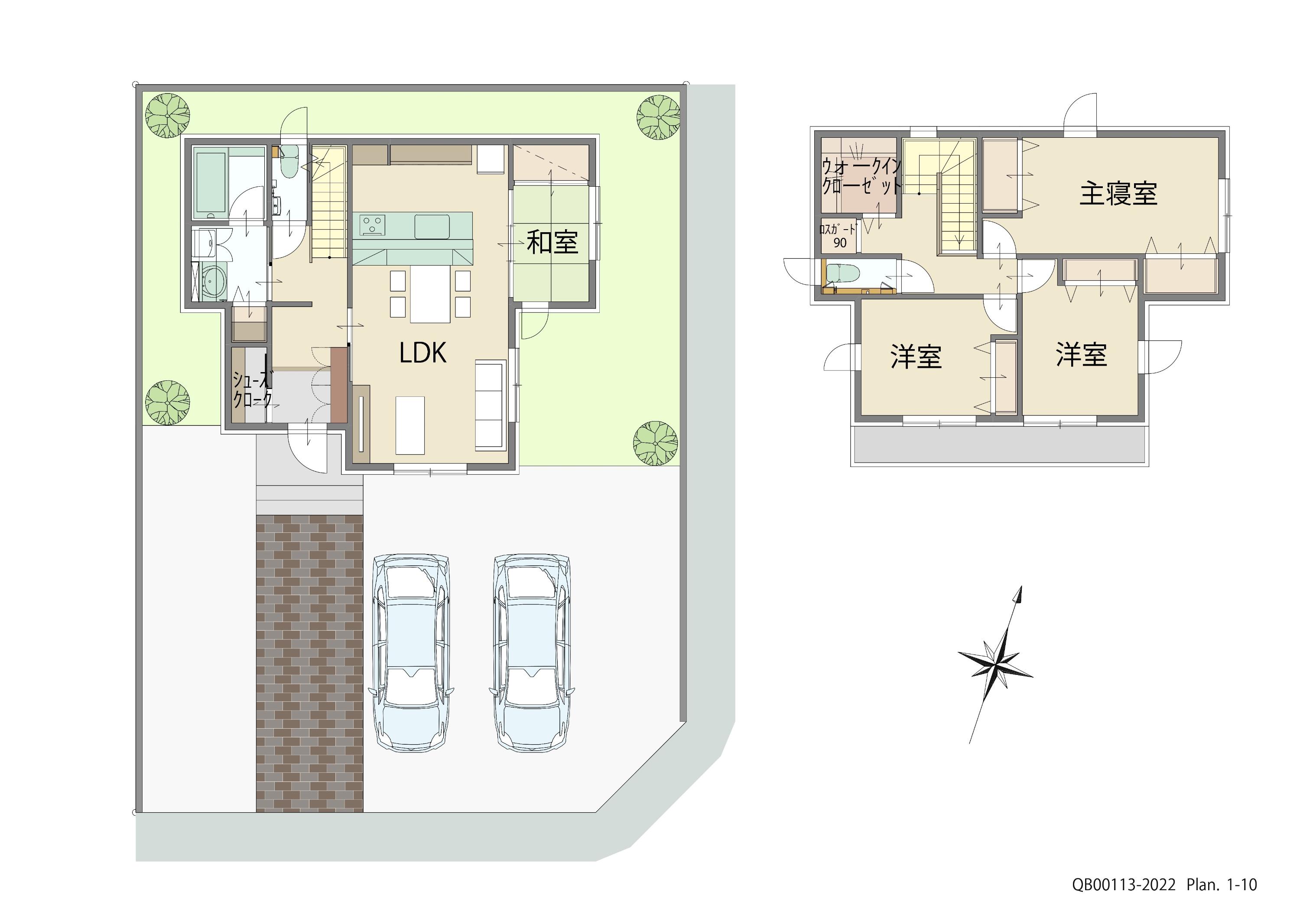 倉敷市船穂町船穂 戸建 区画番号No.１８ 間取り図