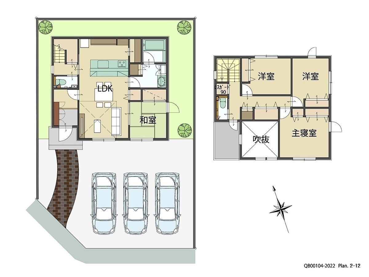 イイコトテラス福山市山手町Ⅳ期 戸建 区画番号No.10 間取り図