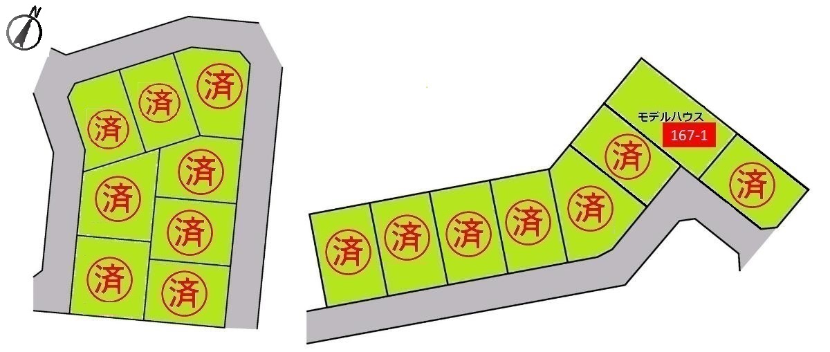 守山区吉根 モデルハウス 区画図