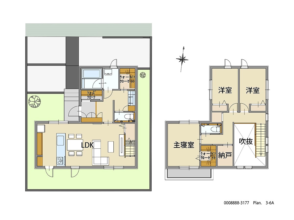 横須賀市粟田宿泊体験棟 モデルハウス 区画番号No.1 間取り図