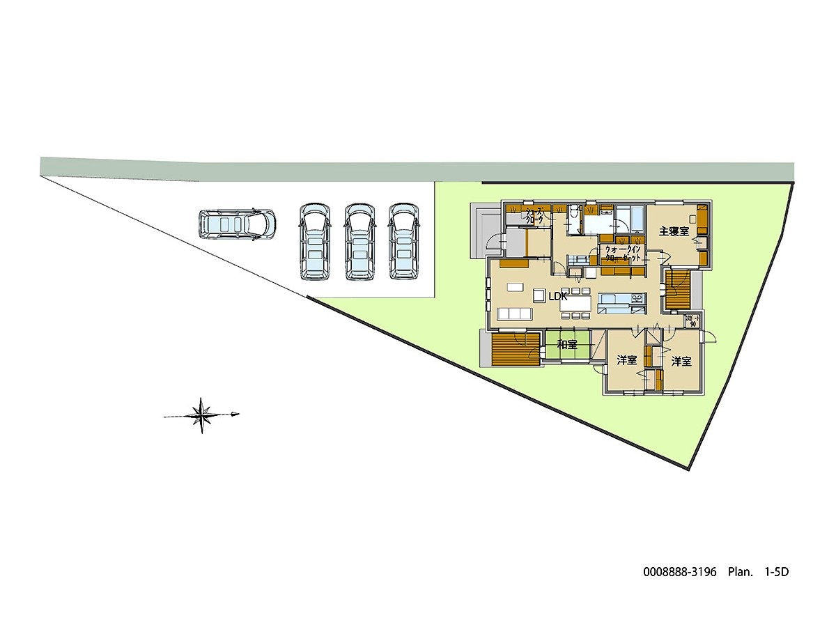 イイコトテラス都城下長飯 モデルハウス 区画番号No.5 間取り図