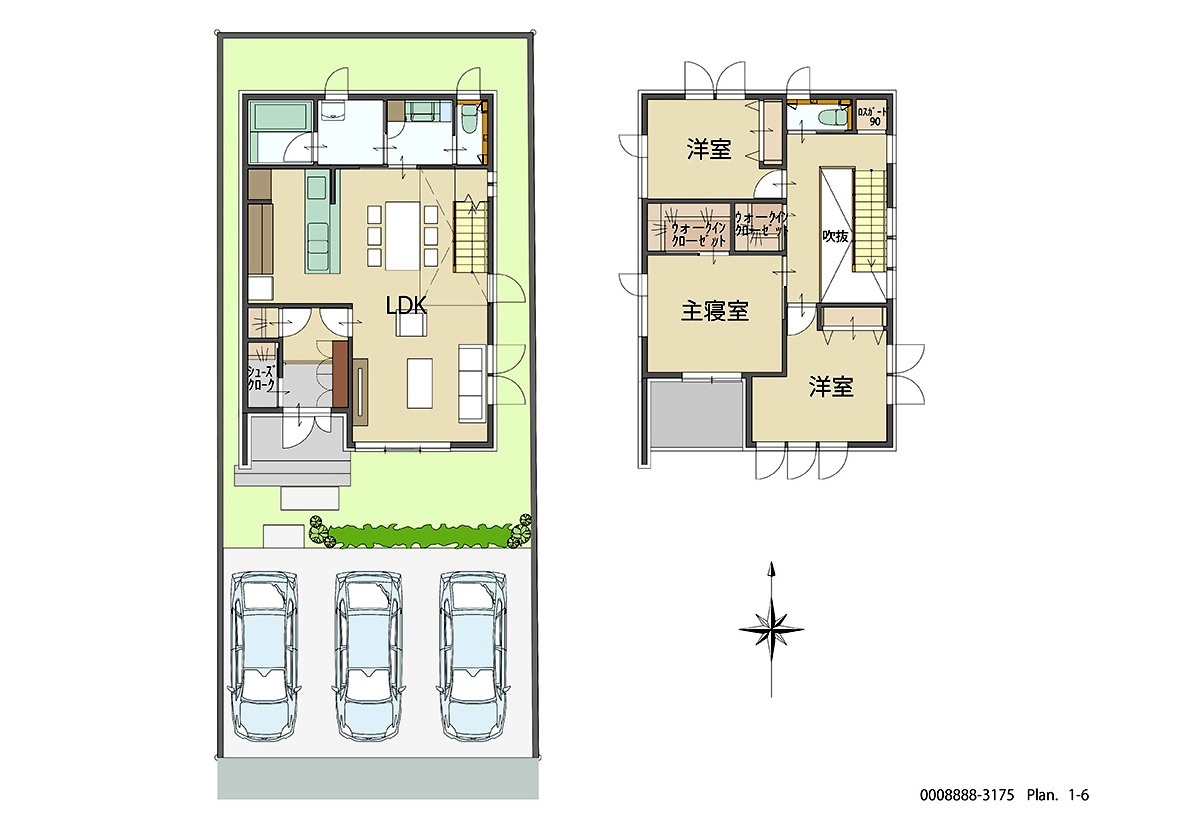 イイコトテラス小山市西城南 モデルハウス 区画番号No.１ 間取り図