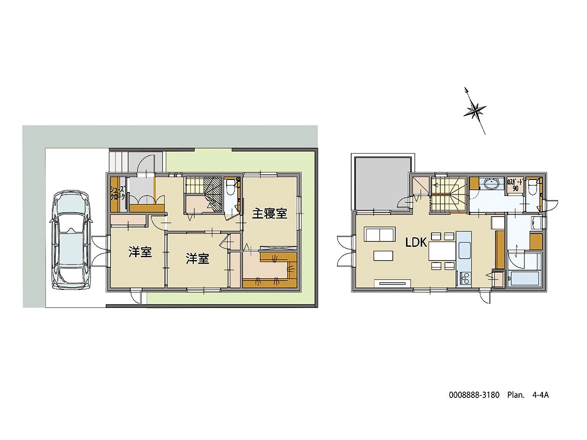 イイコトテラス　東寺尾 モデルハウス 区画番号No.1 間取り図