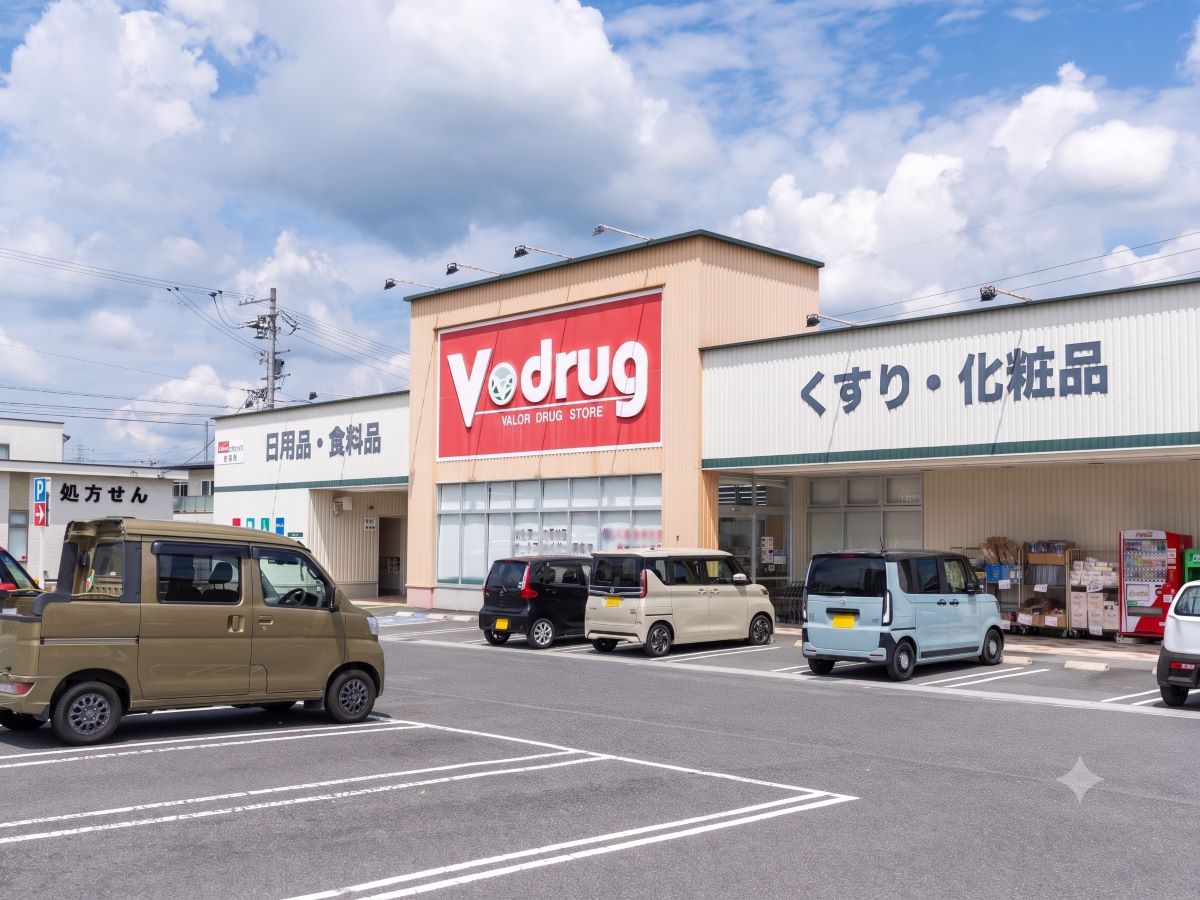 V・drug坂本店まで約2.4km（徒歩30分／車で約6分）　日用品・食料品も取り揃えてあり、隣にバロー坂本店もあります。