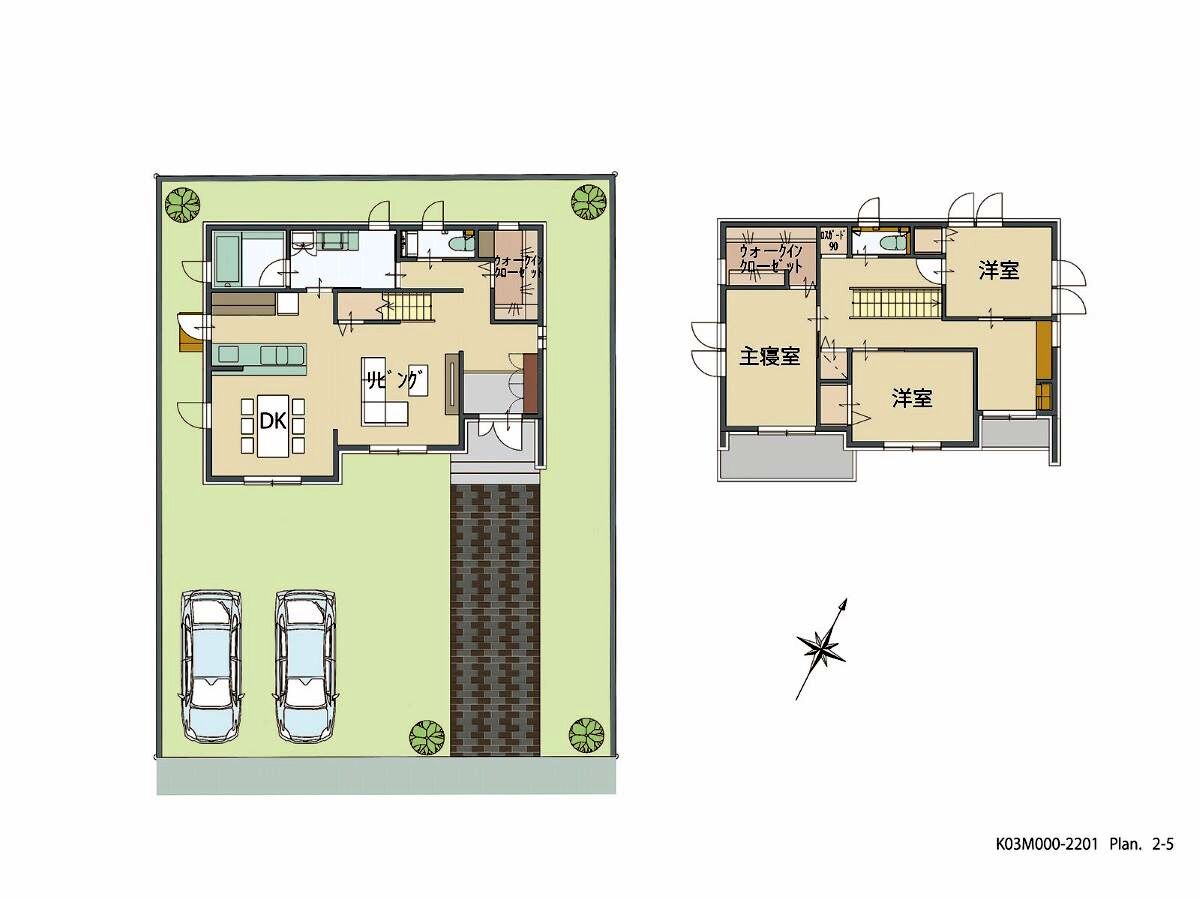 米子市河崎 モデルハウス 区画番号No.9 間取り図