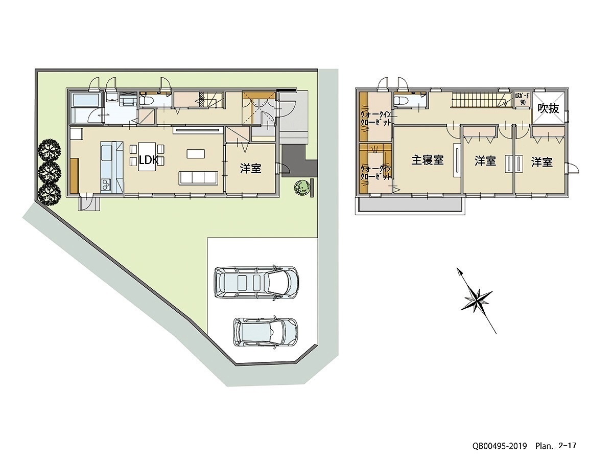 三潴郡大木町大角 戸建 区画番号No.1 間取り図