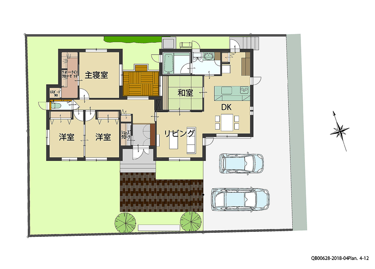 東田川郡三川町　分譲住宅 モデルハウス 区画番号No.1 間取り図