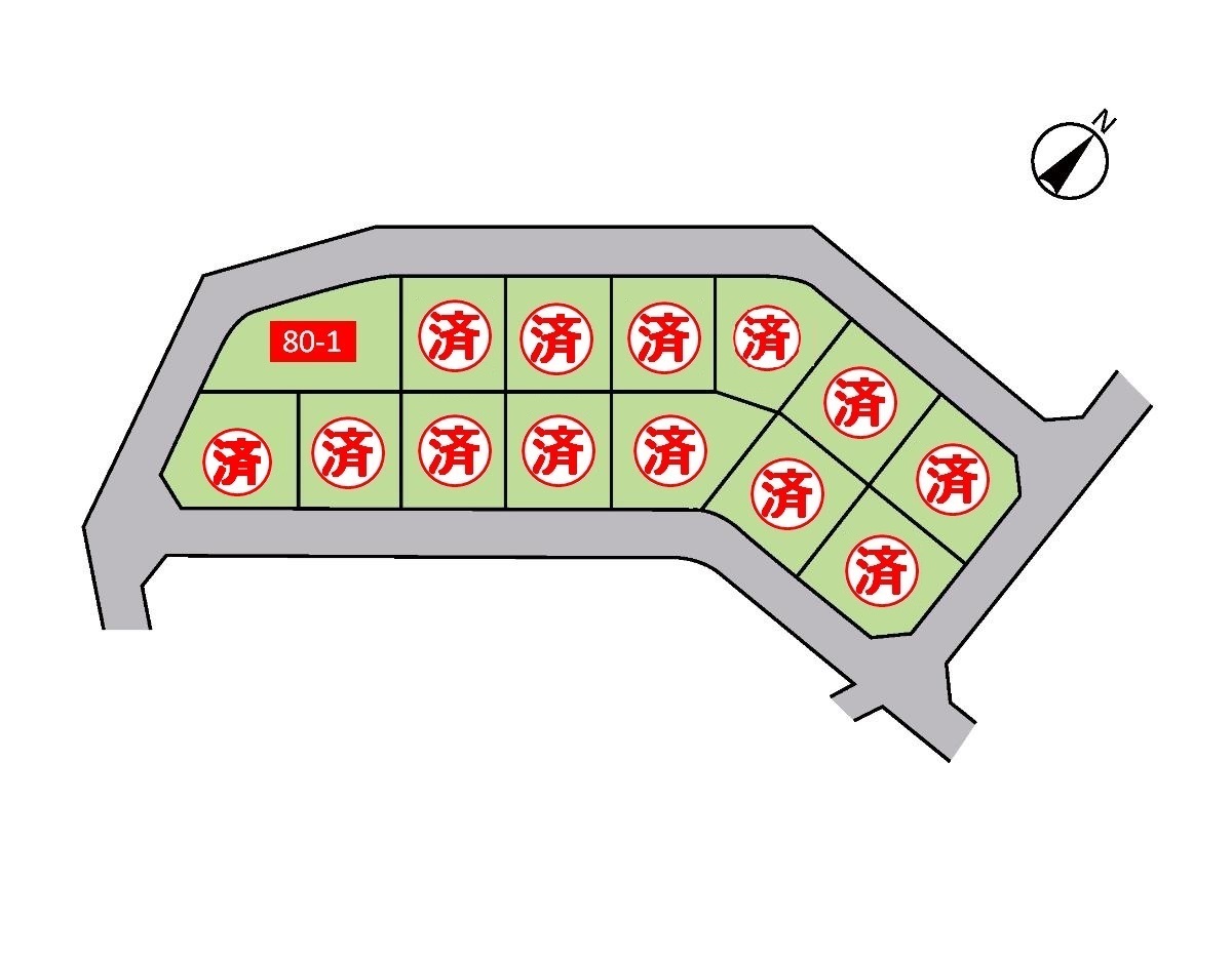 アイタウン　名張市桔梗が丘西 土地 区画図