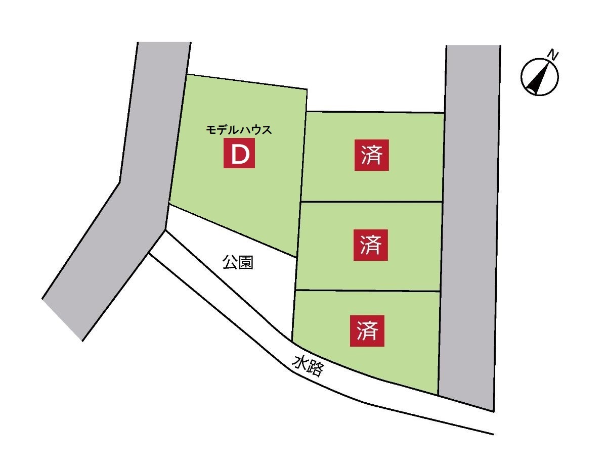 青森市金沢３丁目 モデルハウス 区画図