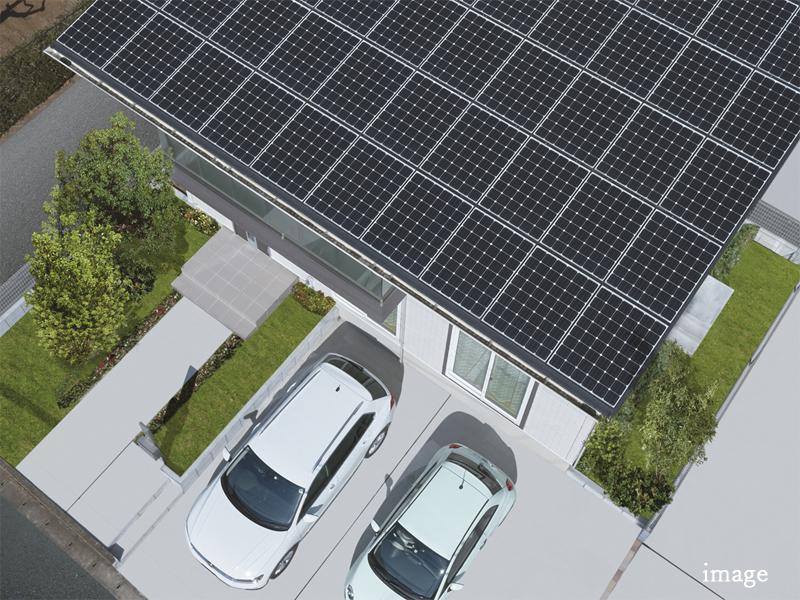 全館床暖房、外壁全面タイル貼り、太陽光など、充実仕様の高性能分譲住宅です。