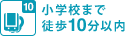 徒歩10分以内に小学校有り 