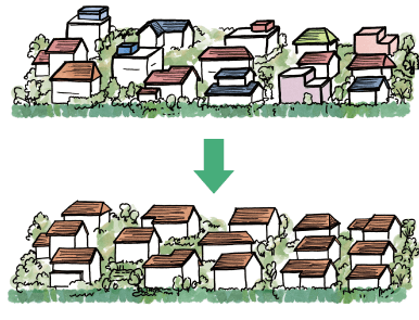 統一感ある建築物