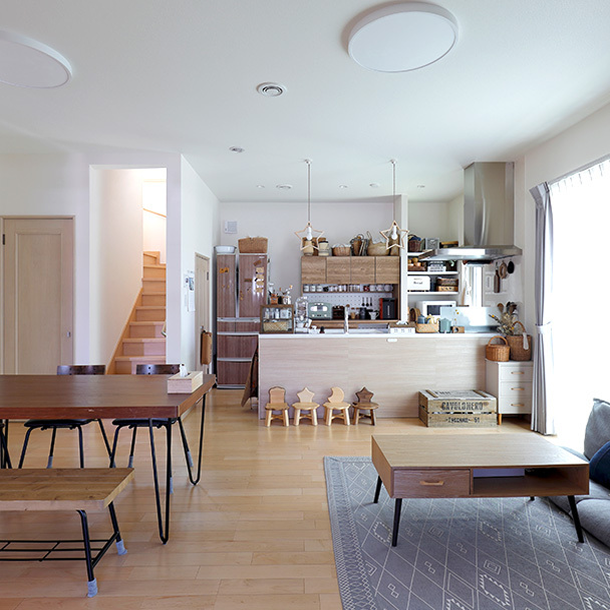 のびのびと過ごせる、カフェ風ナチュラルな住まい。