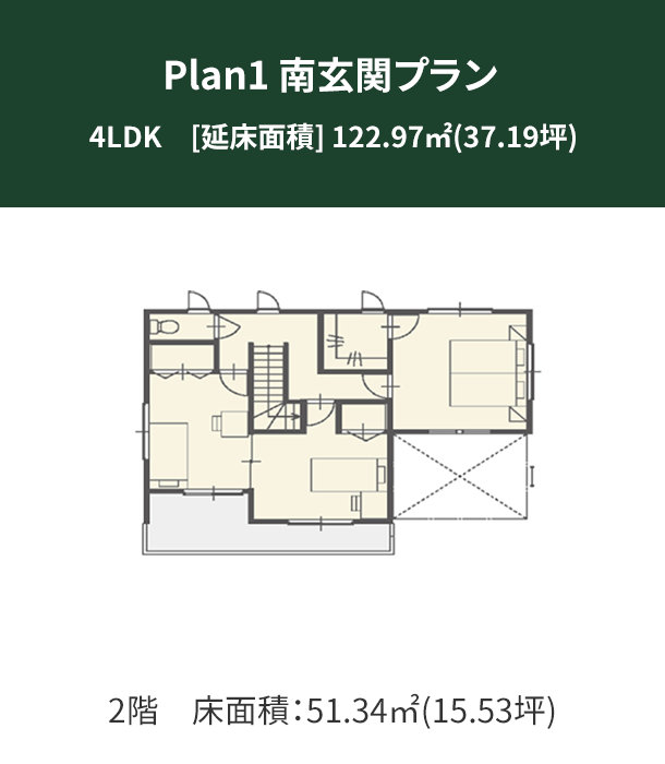 Plan 1：南玄関プラン 2階