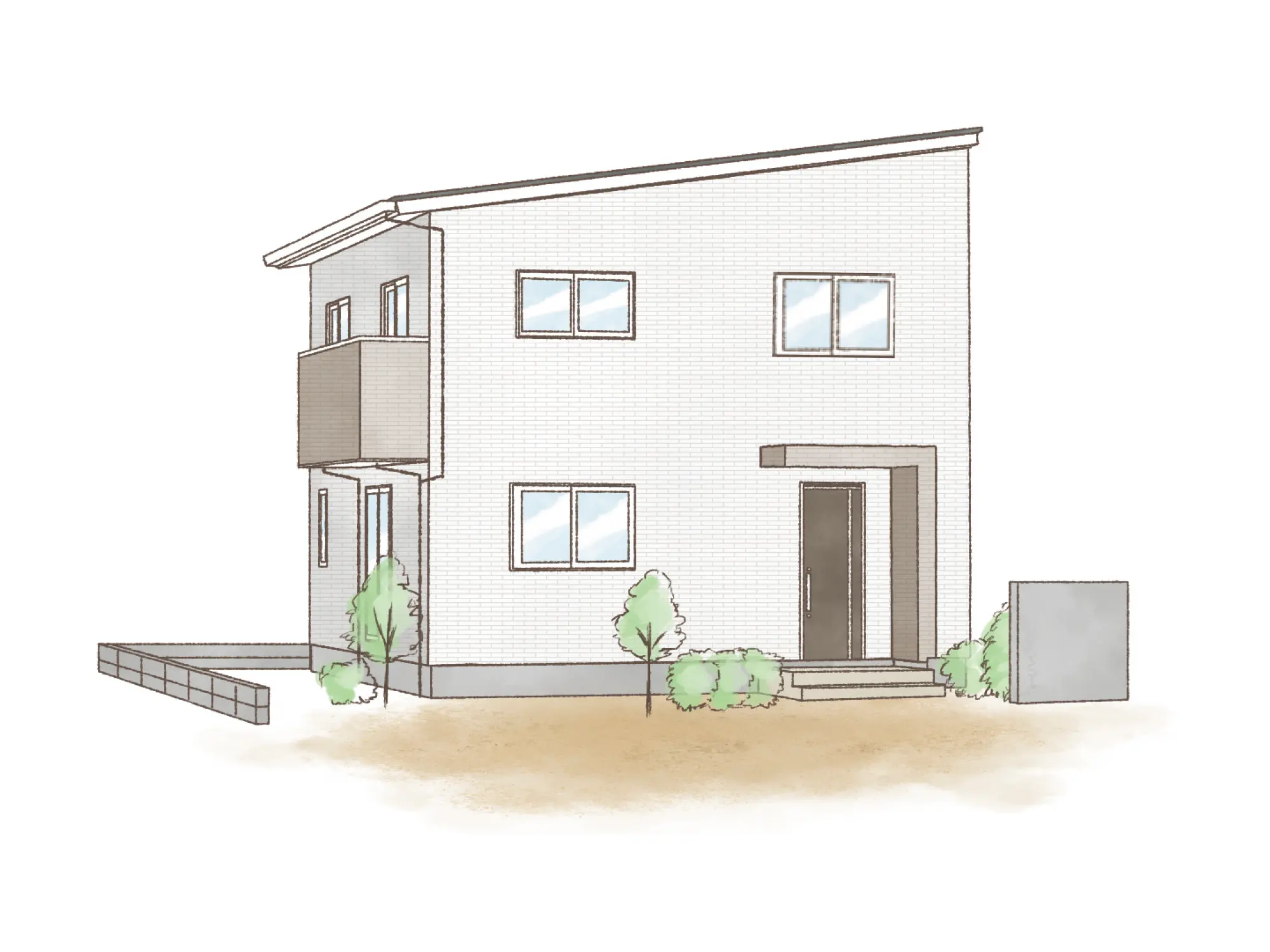 一条のハグミーE32-4040-0001の2階建て立面図|東西3LDKでリビング階段・ウォークインクローゼット・シューズクローク・耐水害仕様 変更可能プランのプラン間取り