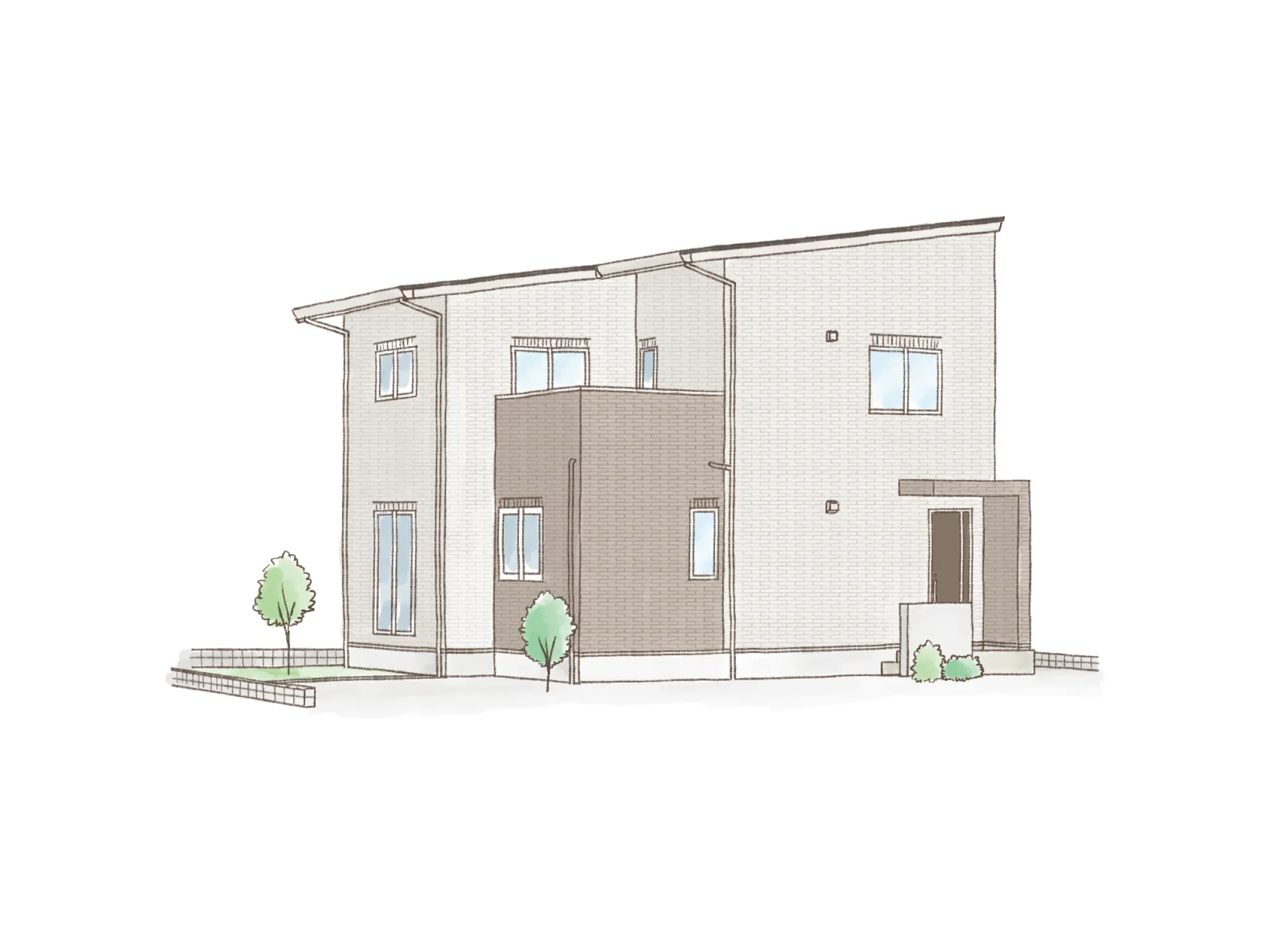 一条のハグミーE32-5035-0002の2階建て立面図|東西4LDKでウォークインクローゼット・和室・耐水害仕様 変更可能プランのプラン間取り