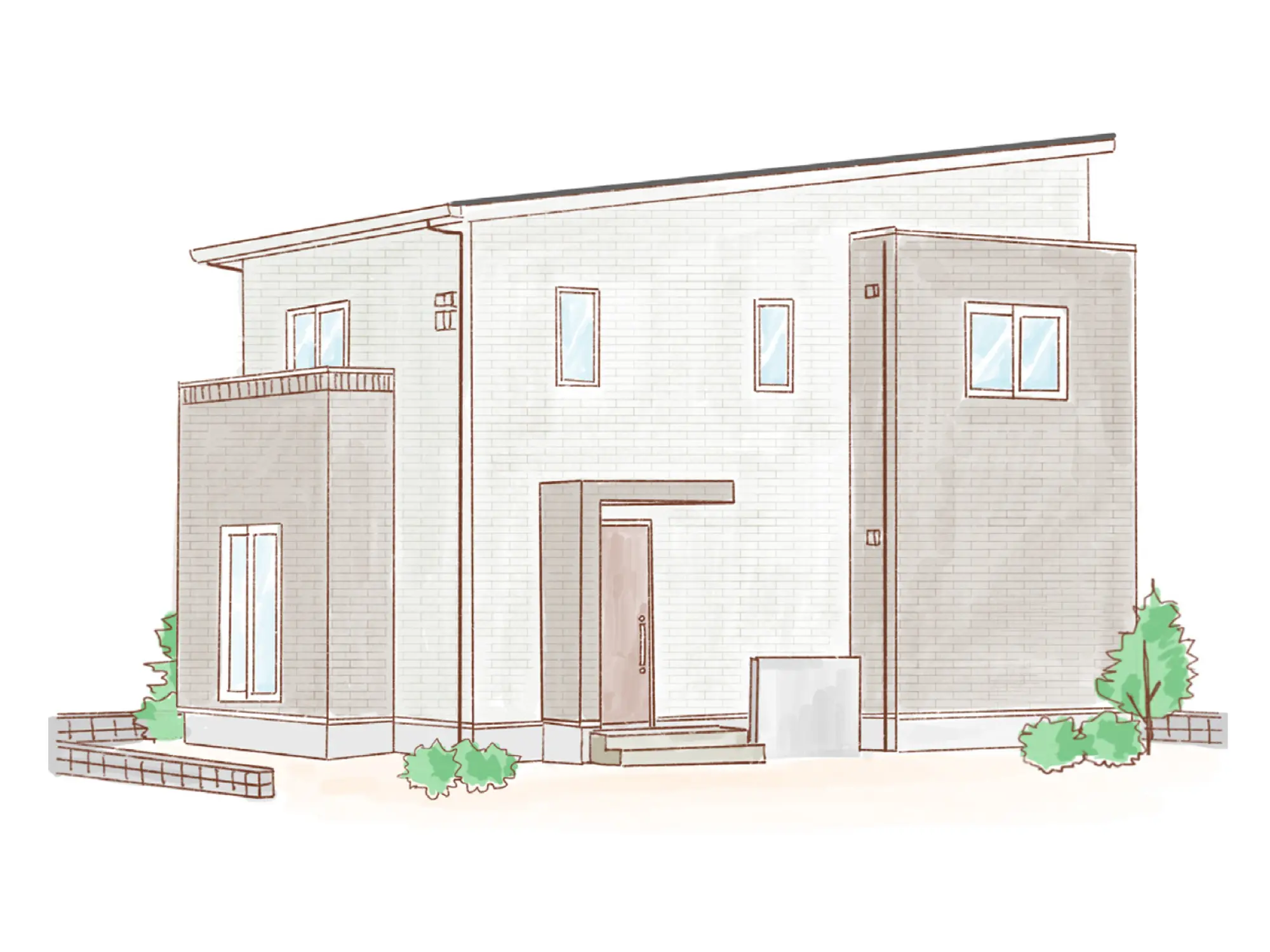 一条のハグミーE33-5535-0001の2階建て立面図|東西3LDKでリビング階段・ウォークインクローゼット・シューズクローク・耐水害仕様 変更可能プランのプラン間取り