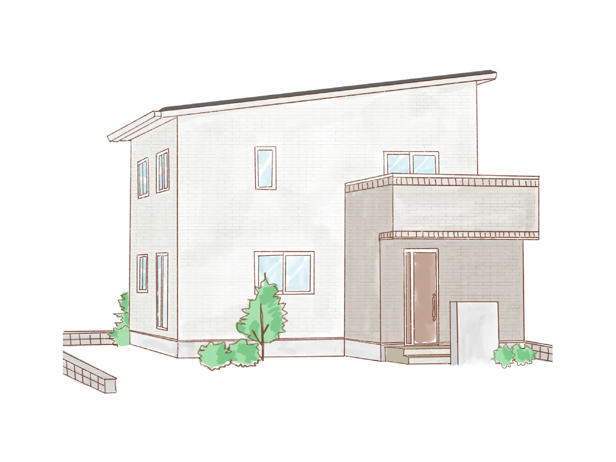 一条のハグミーE36-4550-0001の2階建て立面図|東西4LDKでリビング階段・ウォークインクローゼット・シューズクローク・和室・耐水害仕様 変更可能プランのプラン間取り
