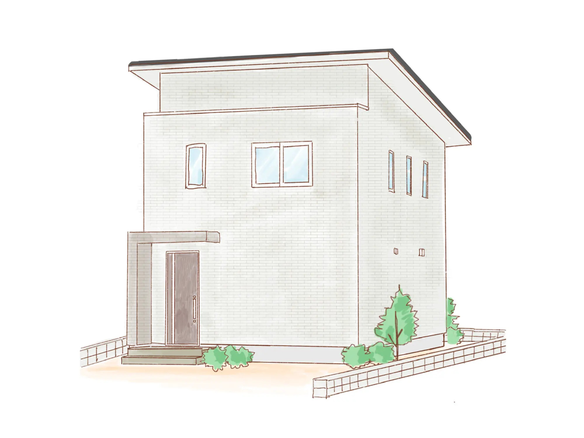 一条のハグミーN30-3050-0002の2階建て立面図|北3LDKでリビング階段・ウォークインクローゼット・シューズクロークのプラン間取り