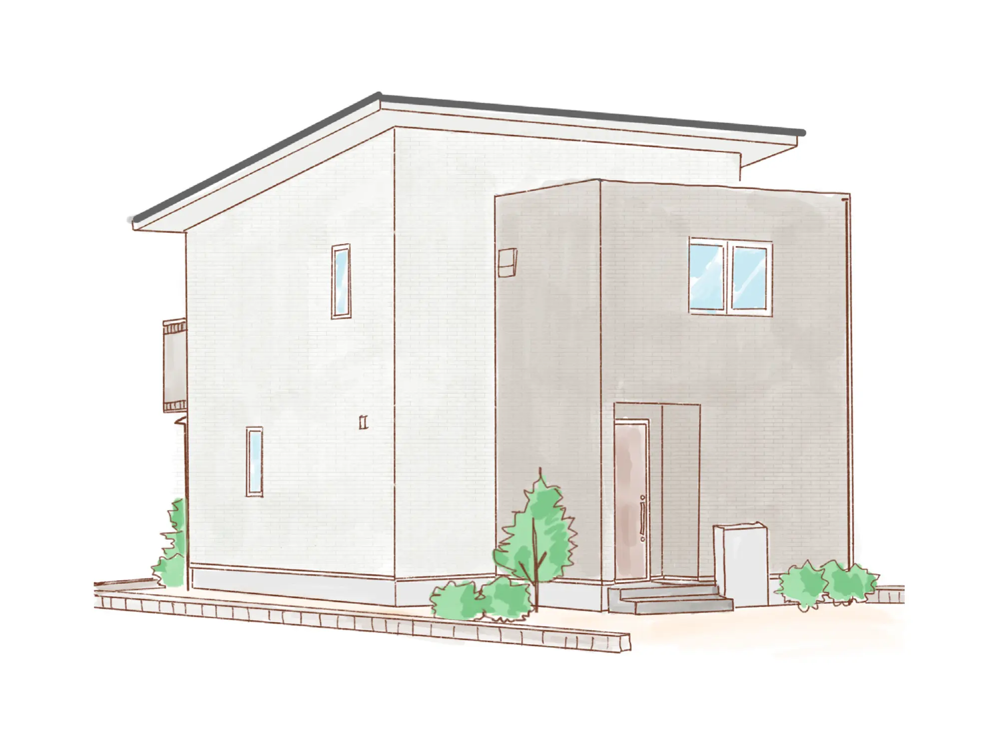一条のハグミーN31-3550-0002の2階建て立面図|北3LDKで吹き抜け・シューズクローク・耐水害仕様 変更可能プランのプラン間取り