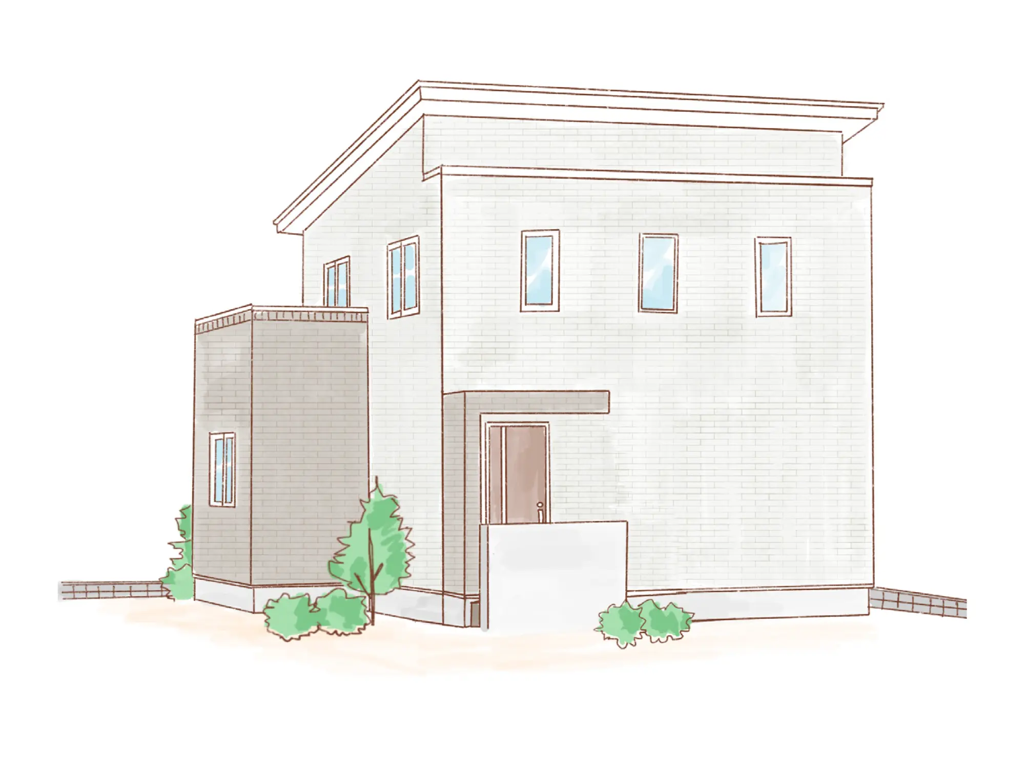 一条のハグミーN31-4540-0004の2階建て立面図|北3LDKでウォークインクローゼット・シューズクローク・耐水害仕様 変更可能プランのプラン間取り