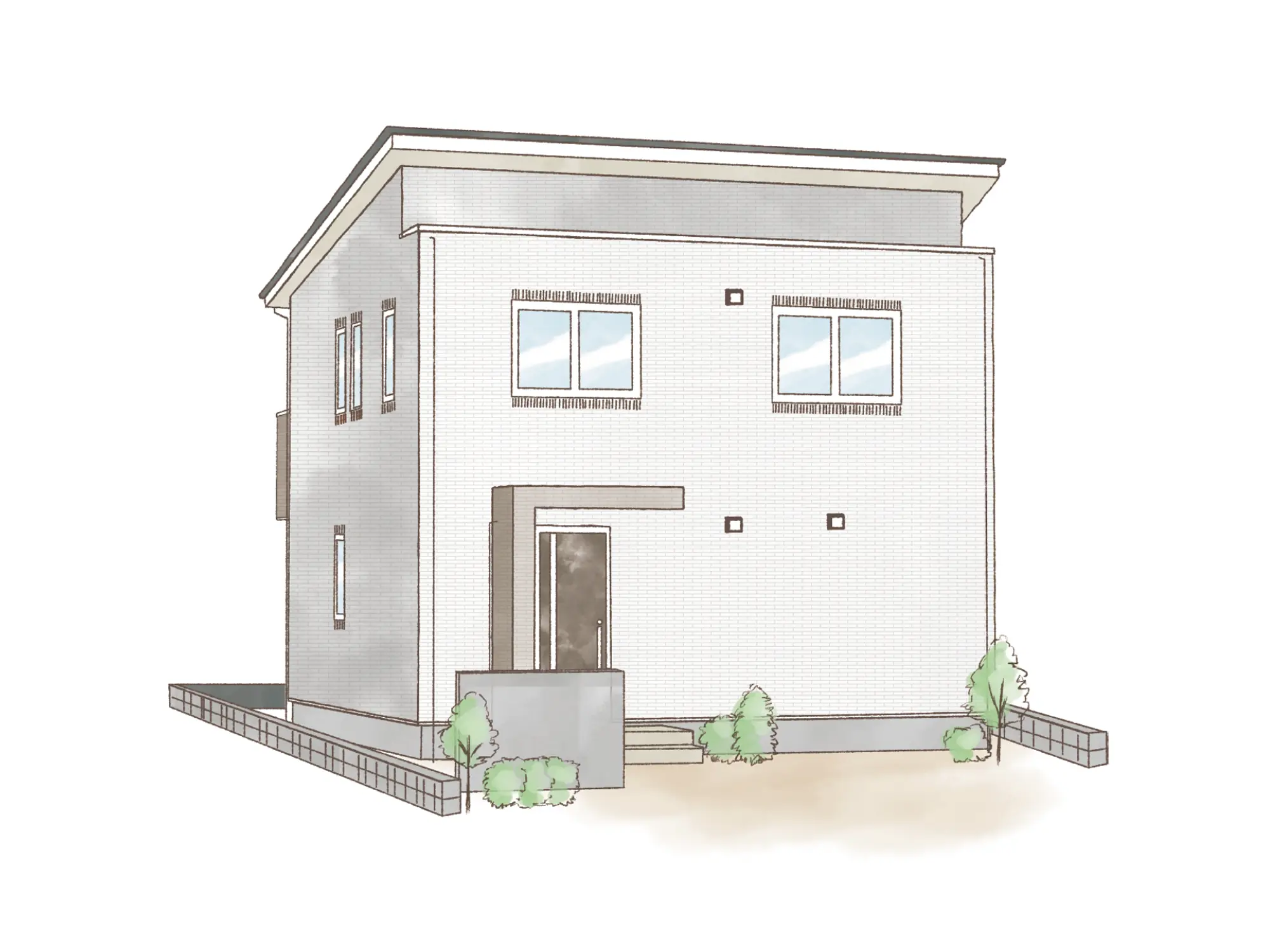 一条のハグミーN32-4040-0002の2階建て立面図|北4LDKでリビング階段・シューズクローク・耐水害仕様 変更可能プランのプラン間取り