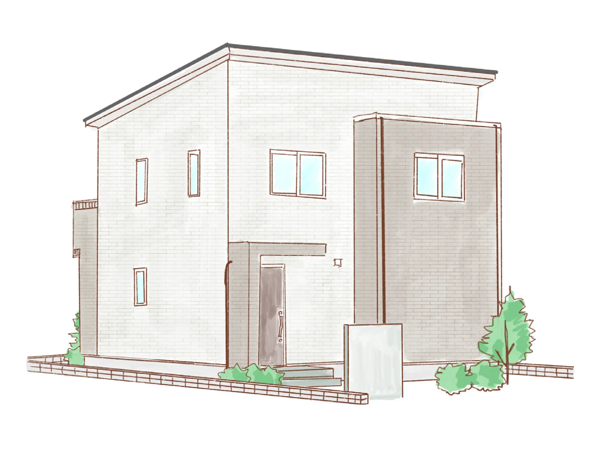 一条のハグミーN33-4050-0002の2階建て立面図|北3LDKで吹き抜け・リビング階段・ウォークインクローゼット・シューズクローク・耐水害仕様 変更可能プランのプラン間取り