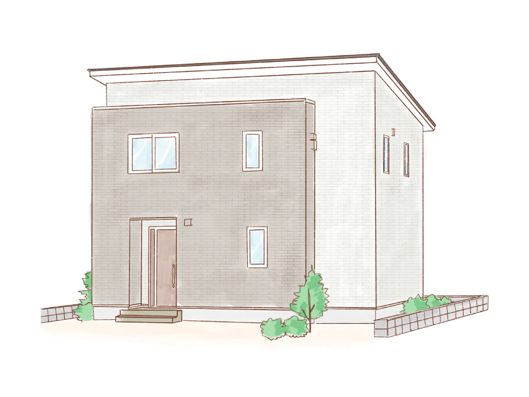 一条のハグミーN33-4540-0004の2階建て立面図|北4LDKでリビング階段・ウォークインクローゼット・シューズクローク・和室・耐水害仕様 変更可能プランのプラン間取り