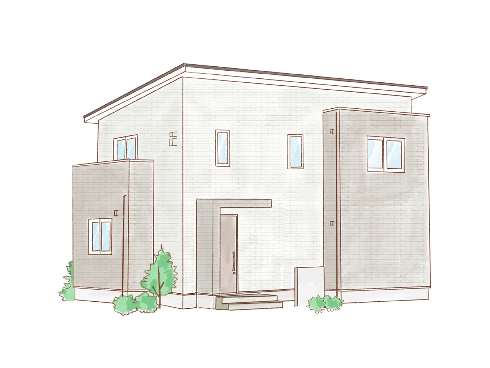 一条のハグミーN33-5535-0001の2階建て立面図|北3LDKでリビング階段・ウォークインクローゼット・シューズクローク・耐水害仕様 変更可能プランのプラン間取り