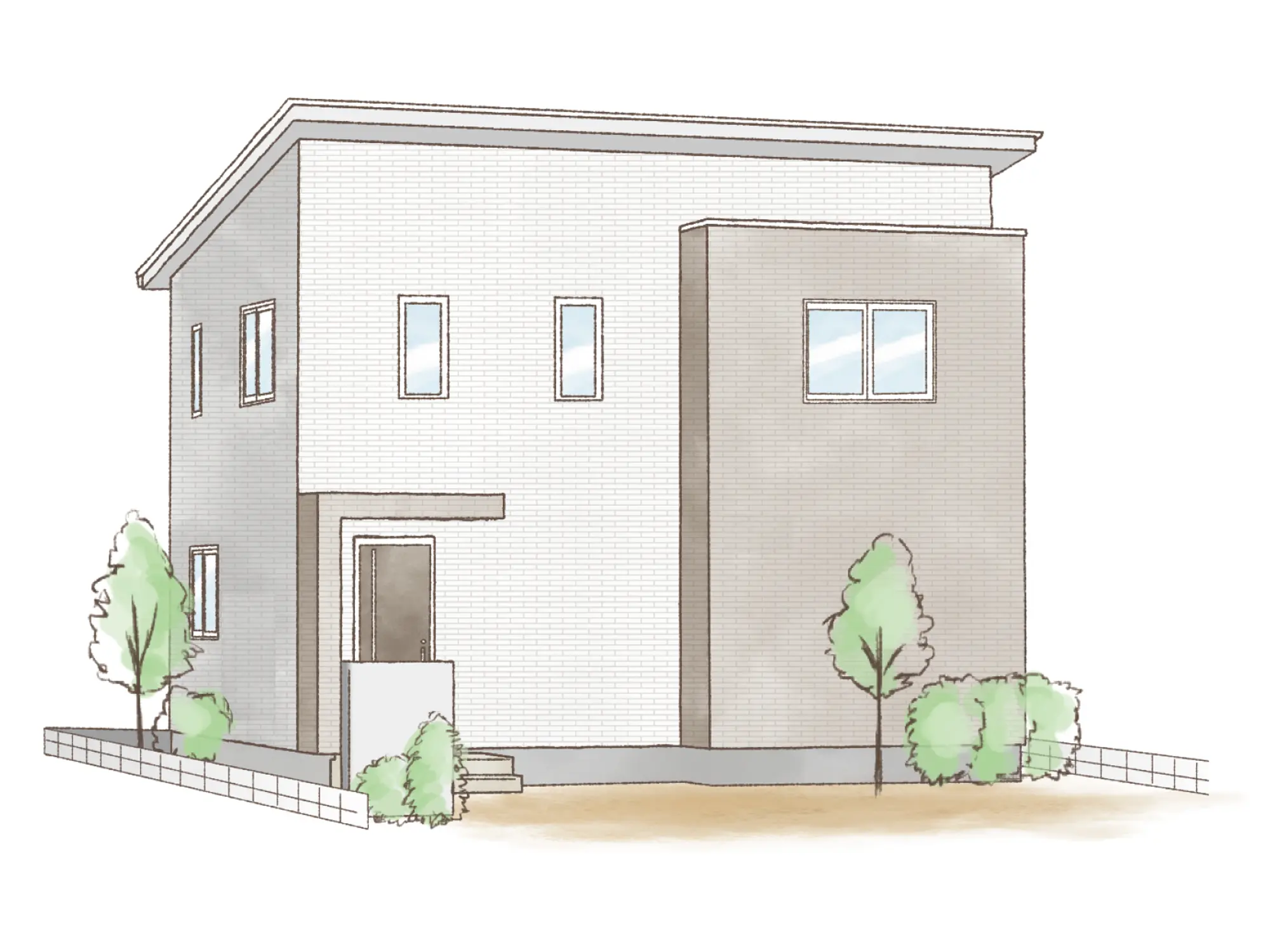 一条のハグミーN34-4540-0001の2階建て立面図|北4LDKでウォークインクローゼット・シューズクローク・耐水害仕様 変更可能プランのプラン間取り