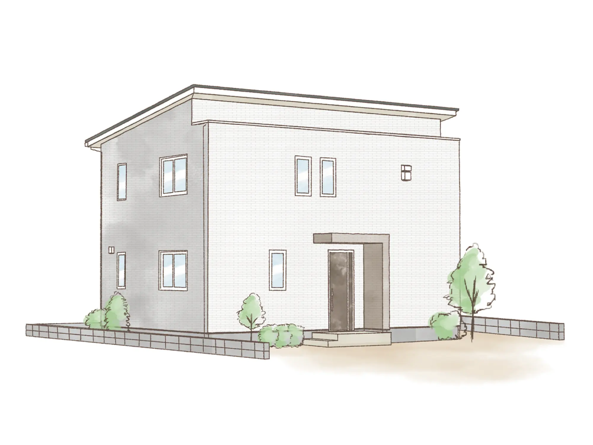 一条のハグミーN34-5035-0001の2階建て立面図|北4LDKで吹き抜け・ウォークインクローゼット・シューズクローク・和室・耐水害仕様 変更可能プランのプラン間取り