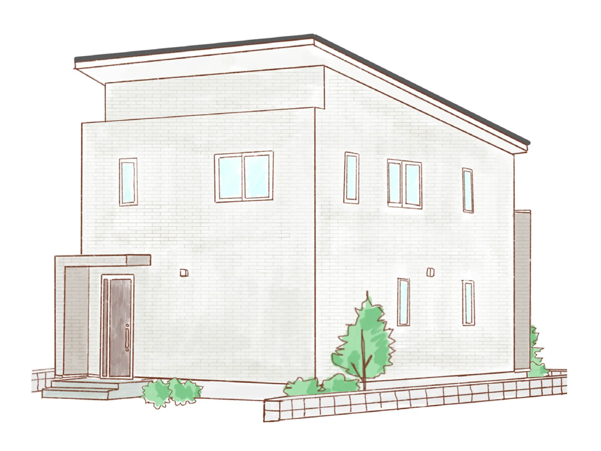 一条のハグミーN35-3555-0002の2階建て立面図|北4LDKで吹き抜け・ウォークインクローゼット・シューズクローク・和室・耐水害仕様 変更可能プランのプラン間取り