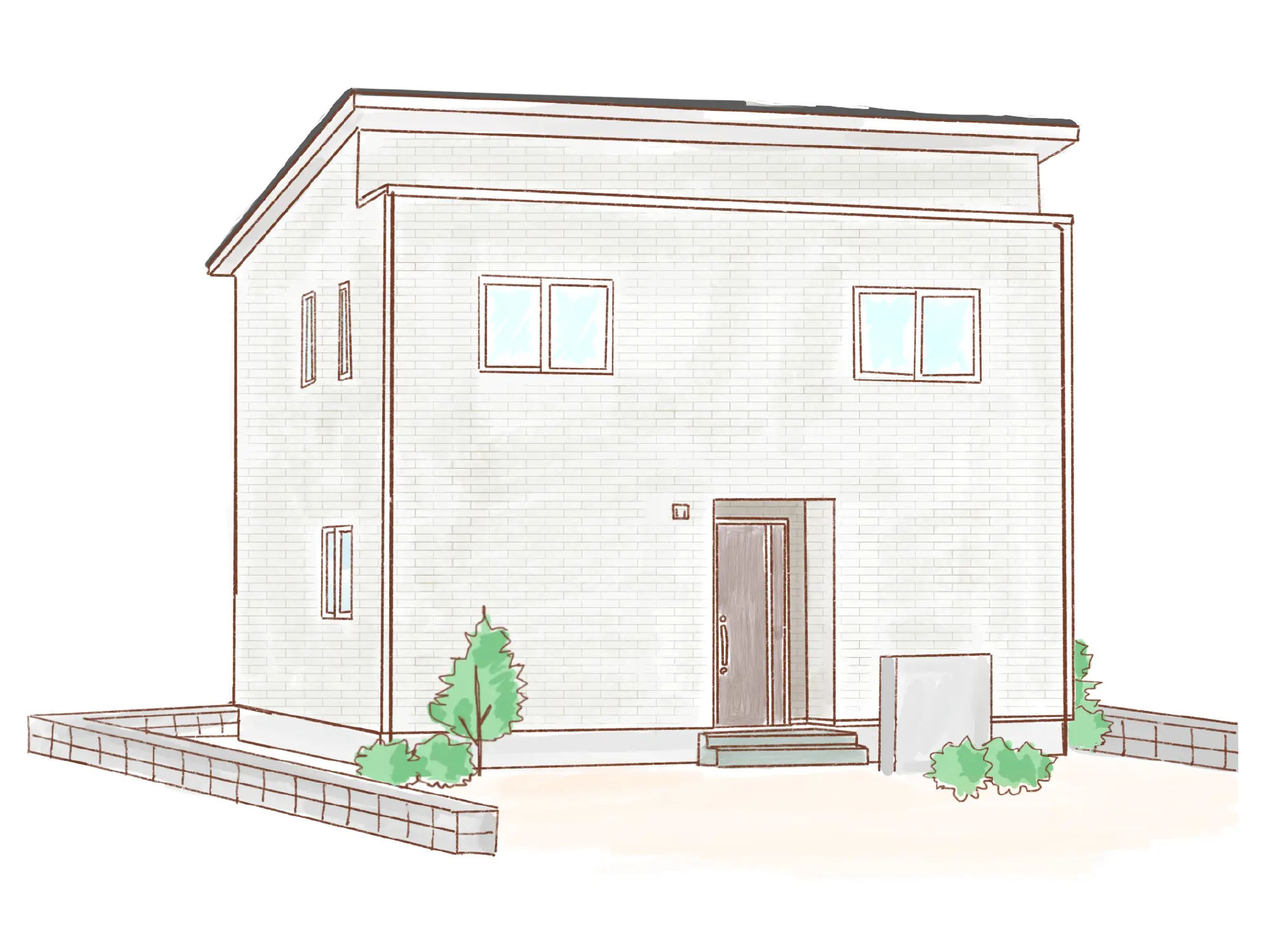 一条のハグミーN35-4540-0004の2階建て立面図|北4LDKで吹き抜け・リビング階段・ウォークインクローゼット・シューズクローク・和室・耐水害仕様 変更可能プランのプラン間取り