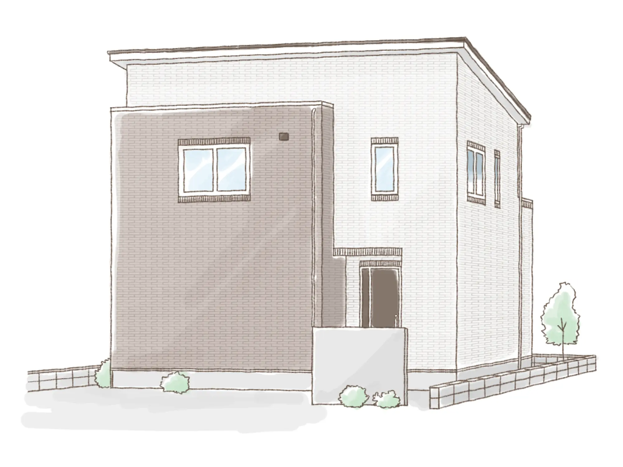 一条のハグミーN36-4050-0003の2階建て立面図|北4LDKで吹き抜け・シューズクローク・耐水害仕様 変更可能プランのプラン間取り