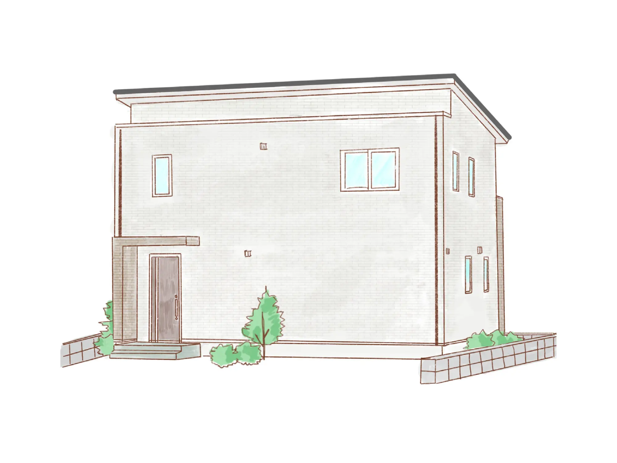 一条のハグミーN36-5040-0002の2階建て立面図|北4LDKでウォークインクローゼット・シューズクローク・和室・耐水害仕様 変更可能プランのプラン間取り