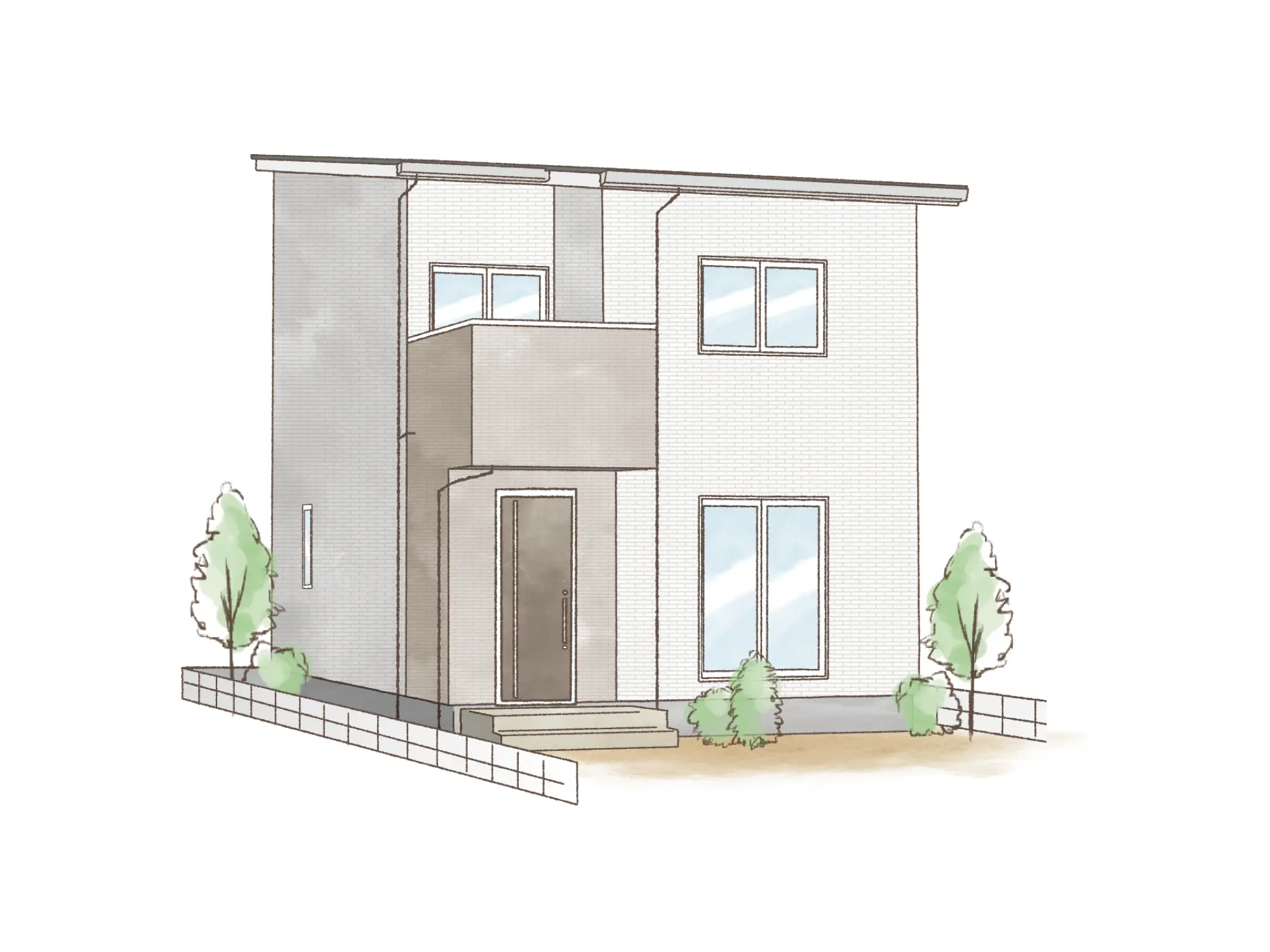 一条のハグミーS29-3050-0001の2階建て立面図|南3LDKで耐水害仕様 変更可能プランのプラン間取り