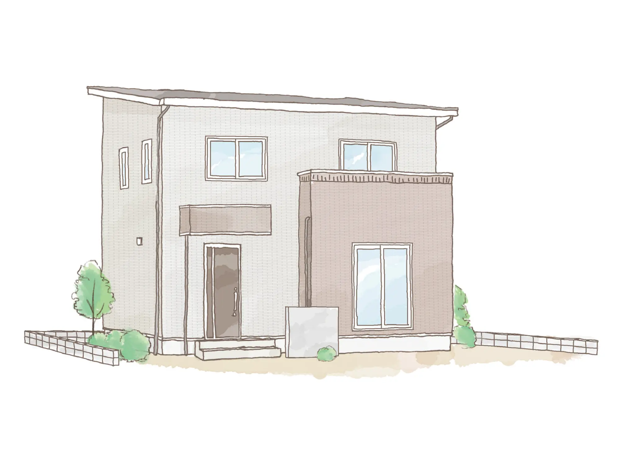 一条のハグミーS29-4040-0007の2階建て立面図|南3LDKでウォークインクローゼット・シューズクローク・耐水害仕様 変更可能プランのプラン間取り