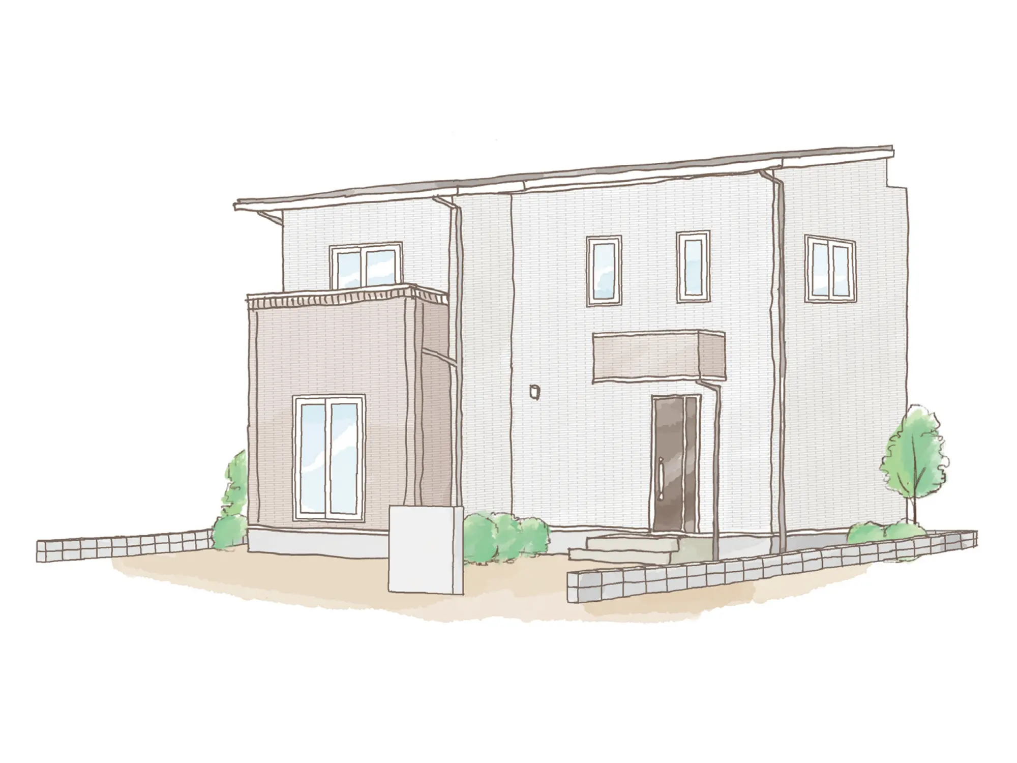 一条のハグミーS30-5040-0003の2階建て立面図|南3LDKでウォークインクローゼット・シューズクローク・耐水害仕様 変更可能プランのプラン間取り