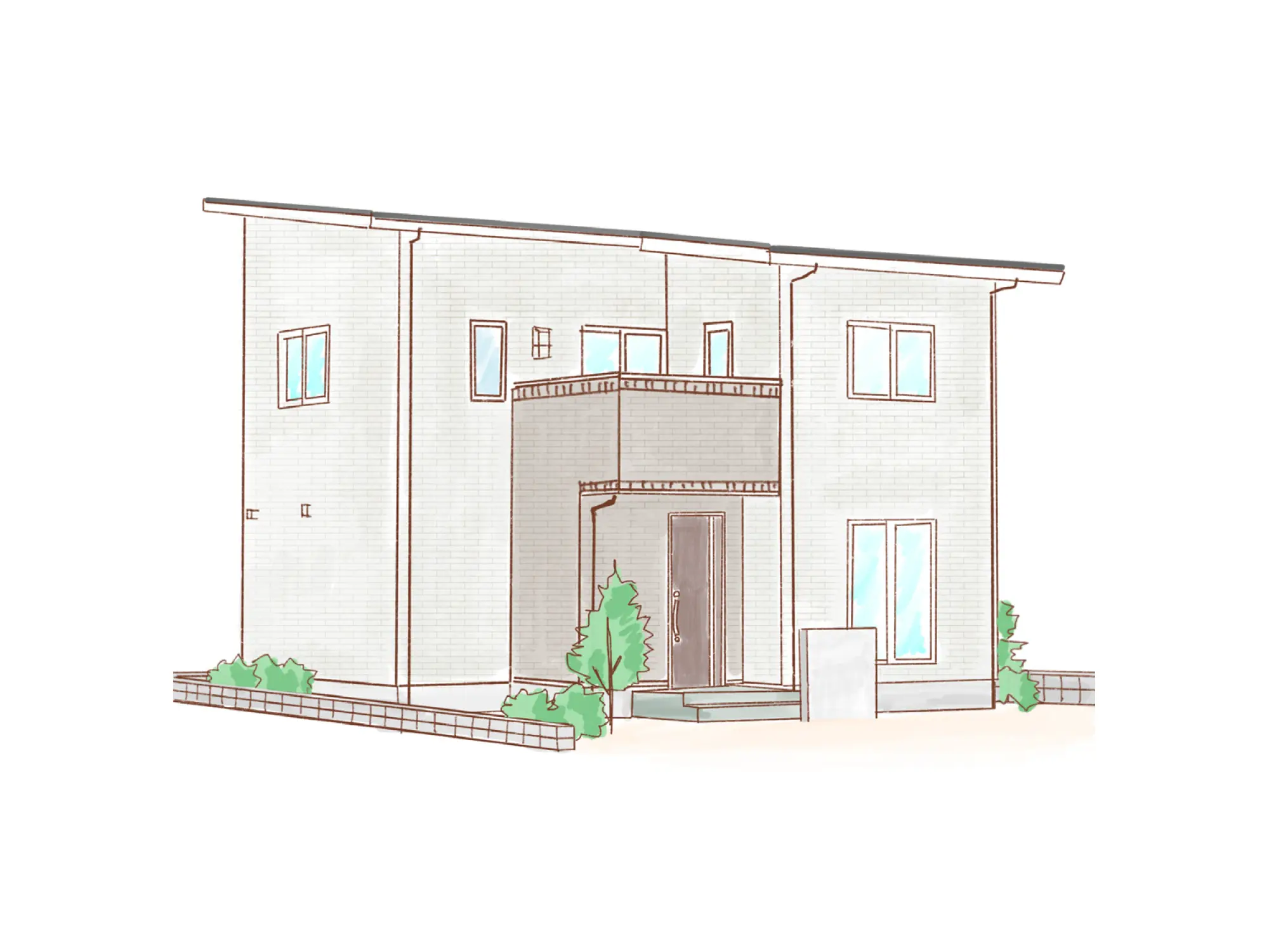 一条のハグミーS31-4540-0007の2階建て立面図|南3LDKでウォークインクローゼット・シューズクローク・耐水害仕様 変更可能プランのプラン間取り