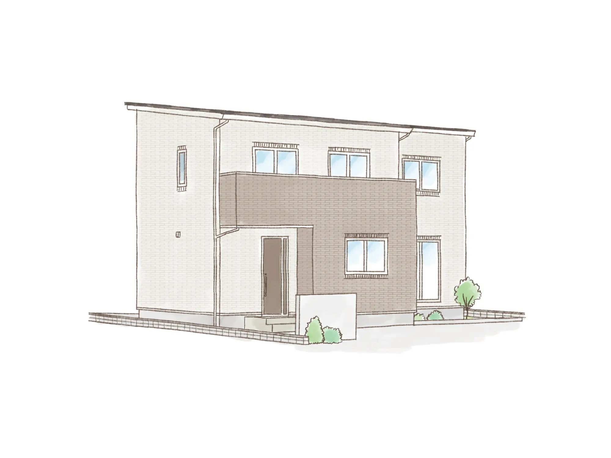 一条のハグミーS32-5535-0001の2階建て立面図|南3LDKでウォークインクローゼット・シューズクローク・耐水害仕様 変更可能プランのプラン間取り