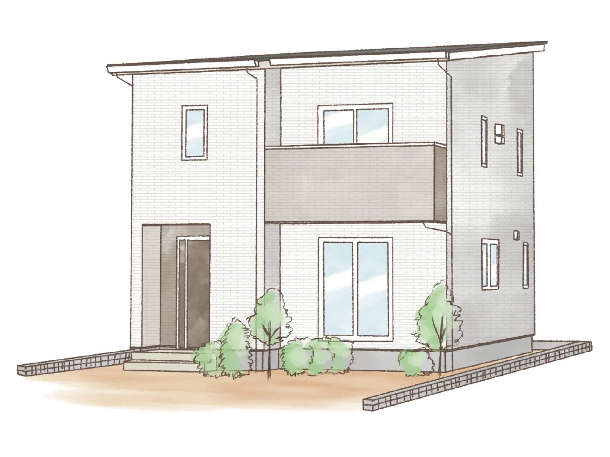 一条のハグミーS33-3550-0005の2階建て立面図|南4LDKでシューズクローク・耐水害仕様 変更可能プランのプラン間取り